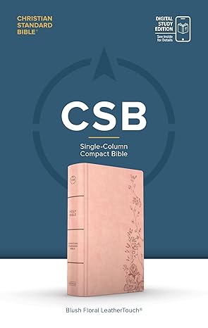 CSB Single-Column Compact Bible, Digital Study Edition, Blush