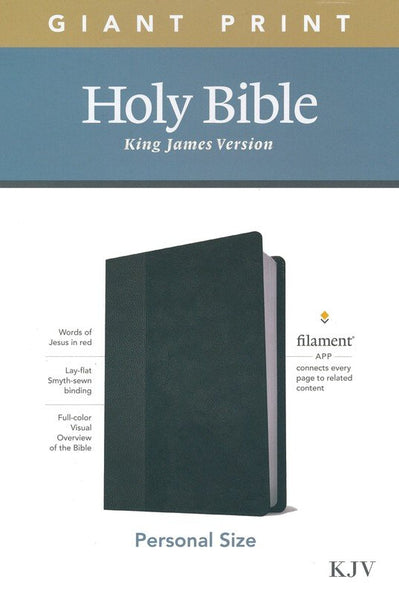 KJV Giant-Print Personal-Size Bible, Filament Enabled Edition, Leatherlike, Black/Onyx