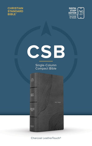 CSB Single-Column Compact Bible, Digital Study Edition, Charcoal