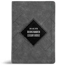 CSB Baker Illustrated Study Bible, Leathertouch, Charcoal