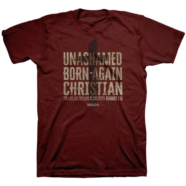 Kerusso Christian T-Shirt Born Again And Unashamed