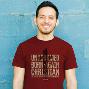 Kerusso Christian T-Shirt Born Again And Unashamed