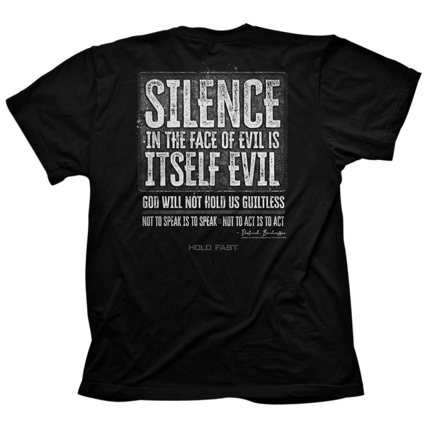 HOLD FAST Mens T-Shirt Silence By Bonhoeffer