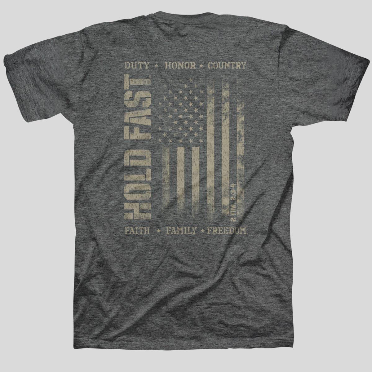 Duty & Honor™ – 2 Timothy 2:3–4 (Dark Heather)