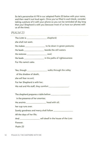 Psalm 23 - Bible Study Book with Video Access: The Shepherd With Me