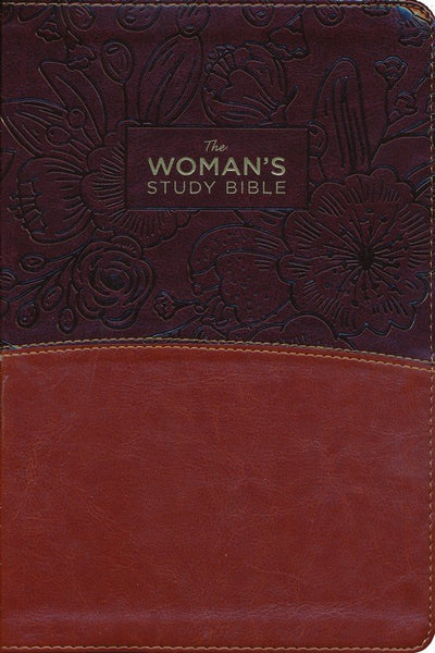 NKJV Woman's Study Bible, Imitation Leather Brown/Burgundy, Full-Color