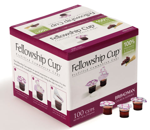 Fellowship Cup Prefilled Communion Cups, Box of 100
