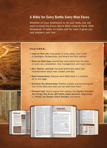 NIV Every Man's Large-Print Bible, Deluxe Edition, Black/Brown