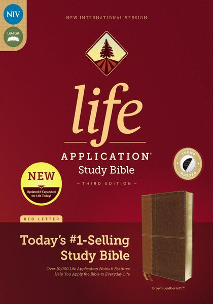 NIV Life Application Study Bible, Third Edition--Leathersoft, Brown