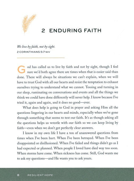 Resilient Hope : 100 Devotions for Building Endurance in an Unpredictable World