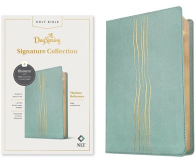 NLT Thinline Reference Bible, Filament Enabled Edition DaySpring Signature Collection, LeatherLike, Sage