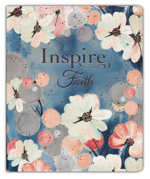 NLT Inspire FAITH Bible, Filament Enabled Edition, LeatherLike, Pink Watercolor Garden