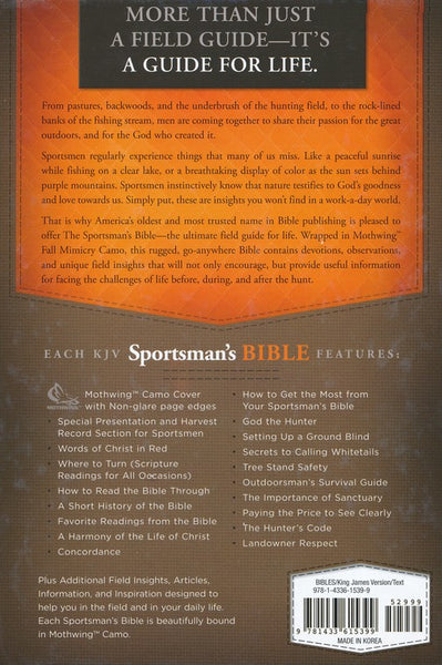 KJV Sportsman's Large-Print Bible--Mothwing Camouflage