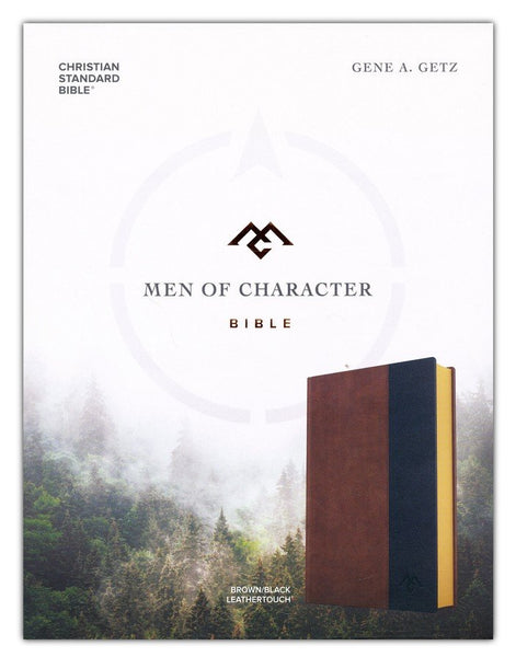 CSB Men of Character Bible--Leathertouch, Brown/Black