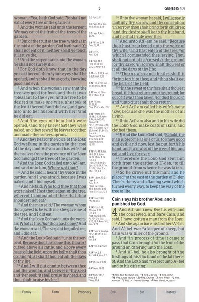 KJV Rainbow Study Bible, Black LeatherTouch