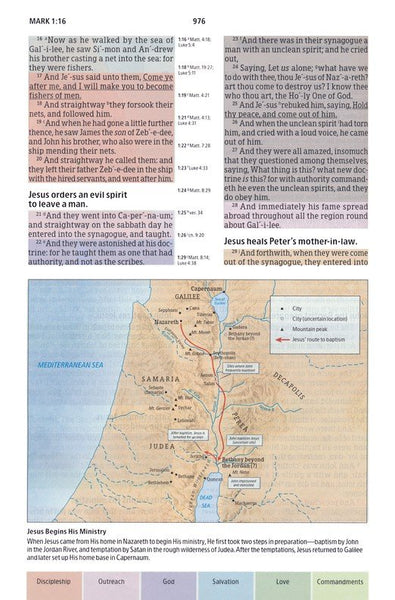 KJV Rainbow Study Bible, Black LeatherTouch