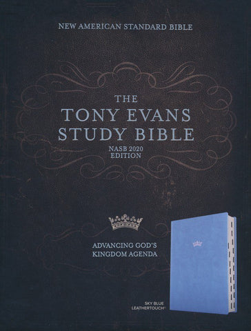 NASB Tony Evans Study Bible, Powder Blue LeatherTouch
