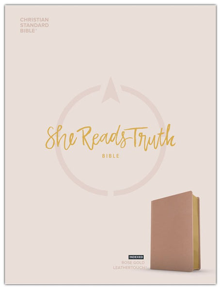 CSB She Reads Truth Bible--Soft Leather-Look, Rose Gold