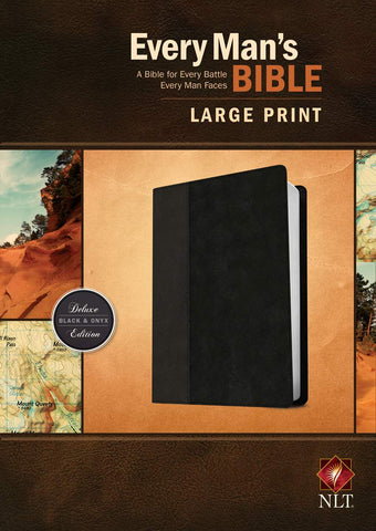 Every Man’s Bible NLT, Large Print, Deluxe Edition - Black/Onyx