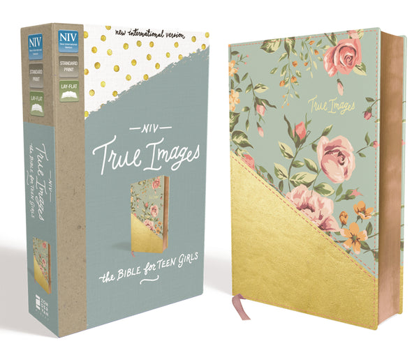 NIV, True Images Bible: The Bible for Teen Girls, Imitation Leather, Blue and Gold