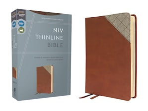 NIV Thinline Bible, Comfort Print, Soft Leather-Look, Brown