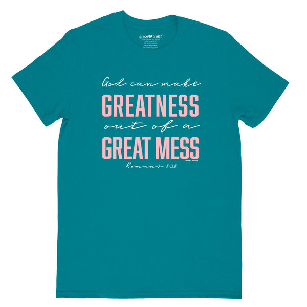 grace & truth Womens T-Shirt Greatness Romans 8:28